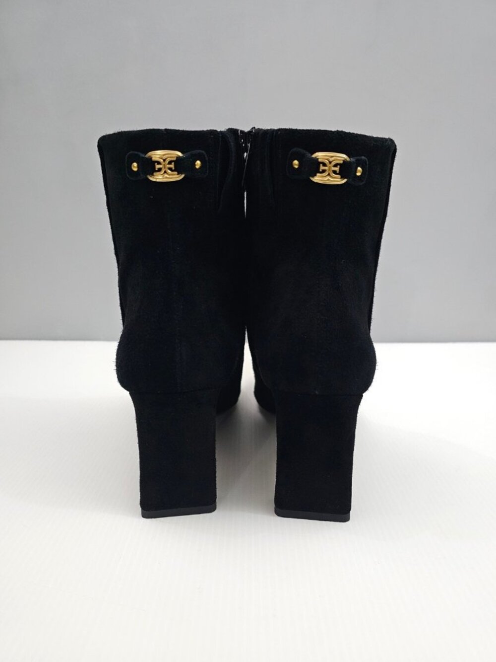 Sam Edelman Saige Ankle Bootie Womens 8 Black Suede Block Heel Pointed Toe - Picture 8 of 16